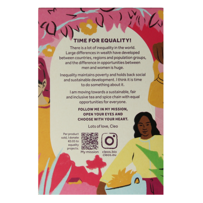 Infusión ecológica Cleo's Lots of love 18 Bolsitas