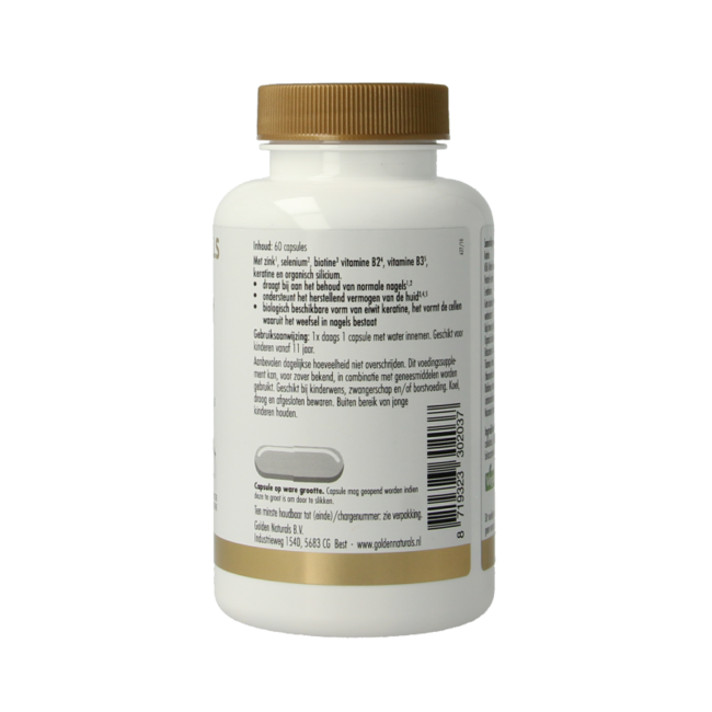 Golden Naturals Nagel-Support 60 Vegetarische Kapseln