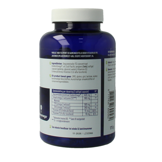 Vitakruid Fischöl 1400 TG Sport 90 Softgels