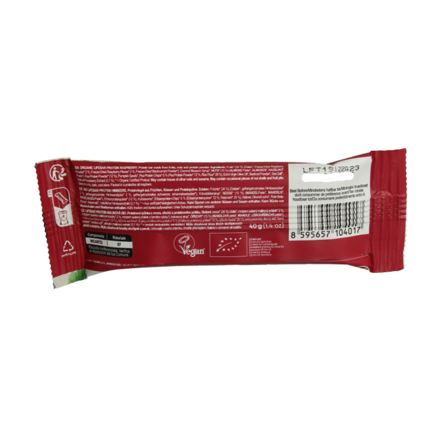 Lifebar protein raspberry organic 40 Gram