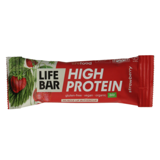 Lifefood Lifefood Lifebar protein strawberry organic 40 Gram
