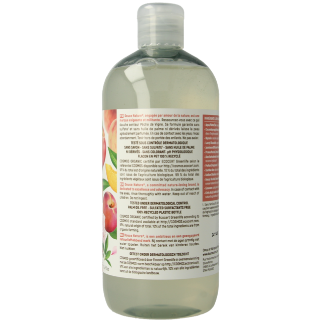 Gel de Ducha de Melocotón Douce Nature 500 Mililitros