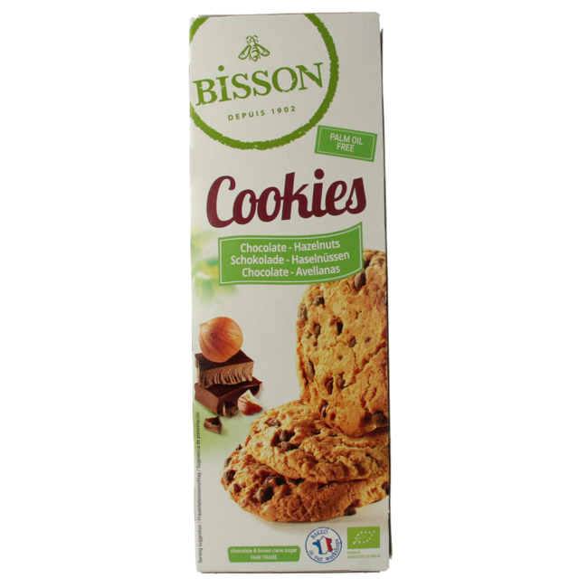 Galletas Bisson Bio de Chocolate y Avellanas 175 Gramos