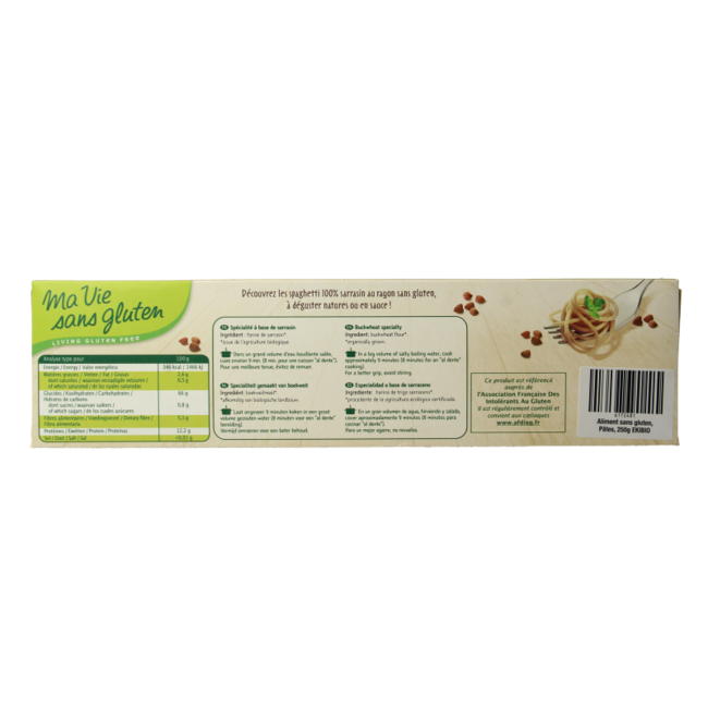 Espaguetis de trigo sarraceno bio 400 Gramos