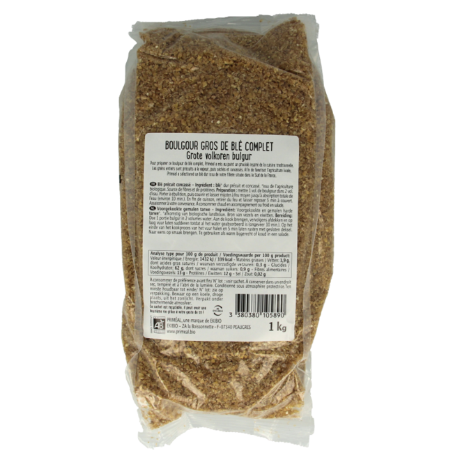 Primeal Bulgur volkoren bio 1 Kilogram