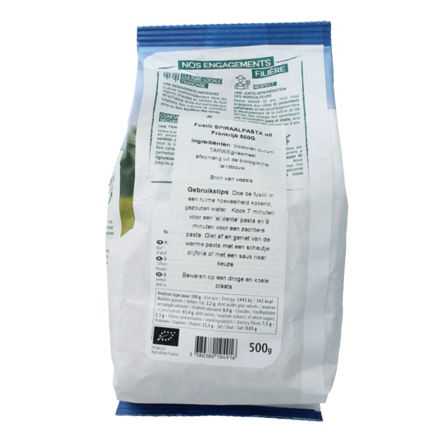 Primeal Fusilli Vollkorn Bio 500 Gramm