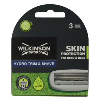 Wilkinson Cuchillas de recambio Wilkinson Hydro Trimmer para cuerpo y zona íntima (3 unidades)