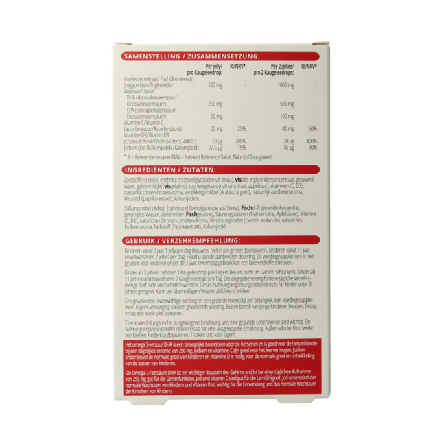 Kids omega 3 plus jellies 60 Stuks