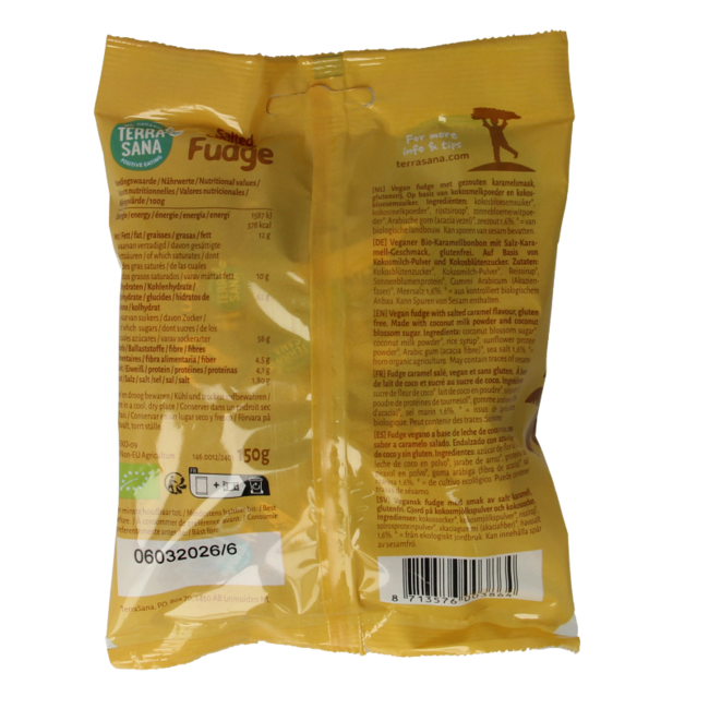 Fudge de caramelo y sal marina bio 150 gramos