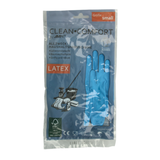 CLEAN-COMFORT CLEAN-COMFORT Guante doméstico azul talla S 1 par