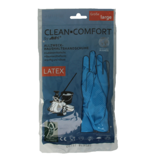 CLEAN-COMFORT CLEAN-COMFORT Gants de ménage bleus taille L 1 paire