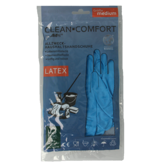 CLEAN-COMFORT CLEAN-COMFORT Guante doméstico azul talla M 1 par