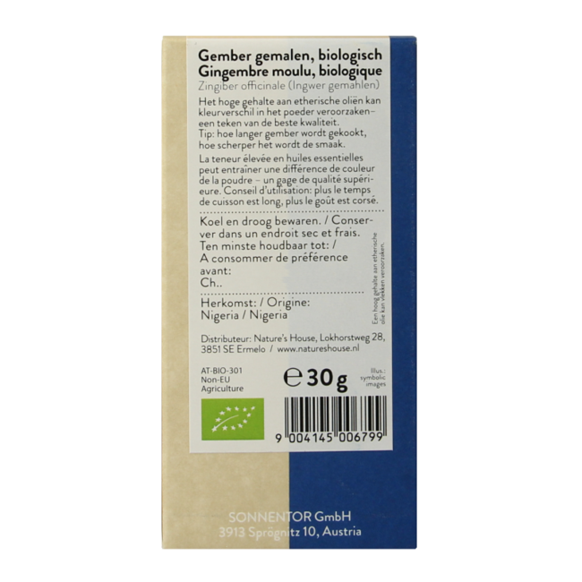 Sonnentor Gingembre moulu bio 30 g