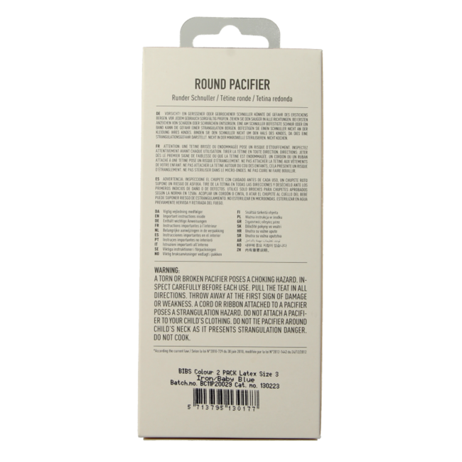 Fopspeen maat 3 baby blue 2 Stuks