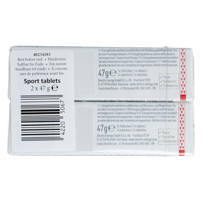 Dextro Sport 2x 14 Tablets 2x47g 2 Pieces