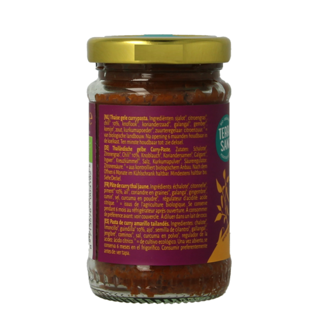 Thailändische gelbe Currypaste Bio 120 Gramm