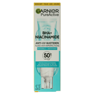 Garnier Garnier PureActive Fluido UV BHA+ Niacinamide SPF50+ 40 Millilitri