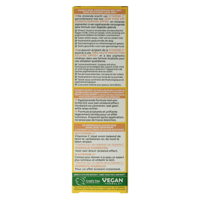 Garnier SkinActive vitamina C glowy UV fluid SPF50+ 40 mililitros