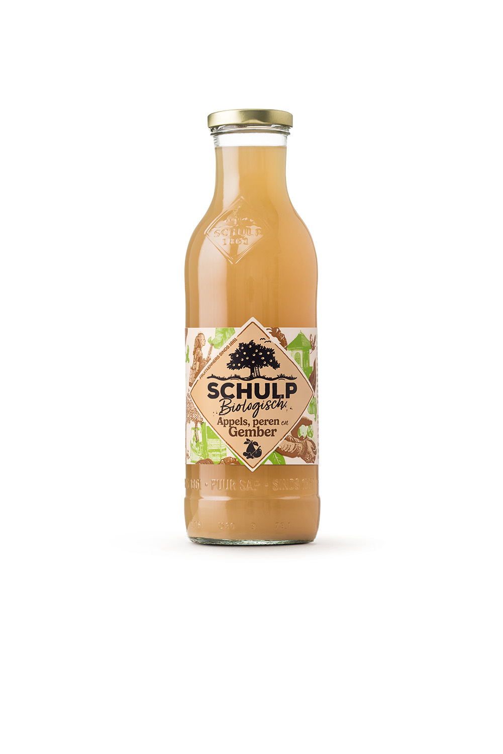 Jus de pomme, poire et gingembre bio 750 ml