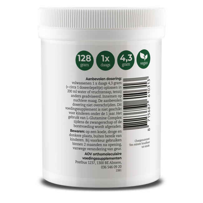 AOV 1031 Complexe L-Glutamine 128 grammes