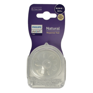 Avent Natural flesspeen 3M+ 2 Stuks