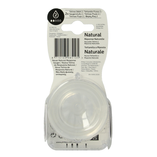 Tettarella Natural 0M+ (2 Pezzi)