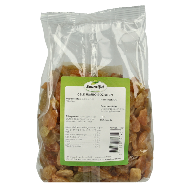 Yellow jumbo raisins 500 Gram