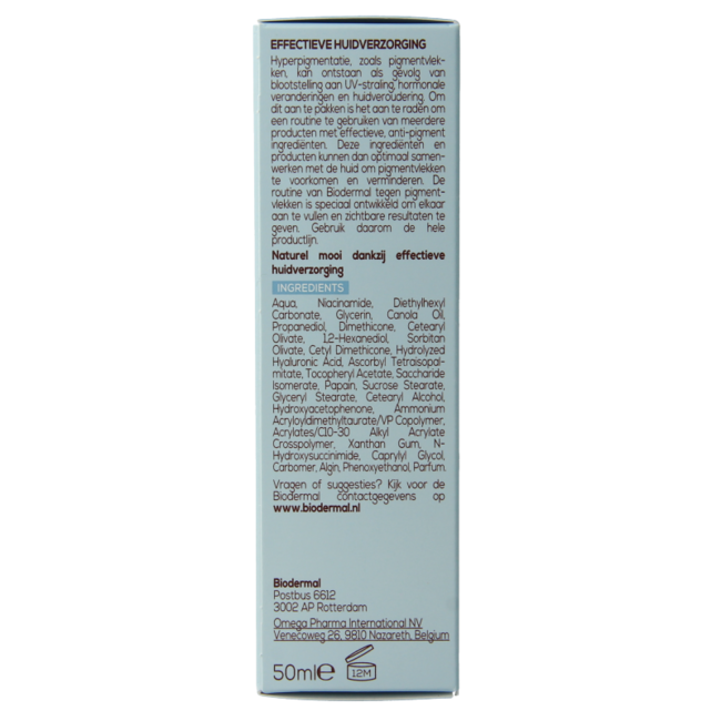 Biodermal Nachtcreme anti pigment 50 Milliliter