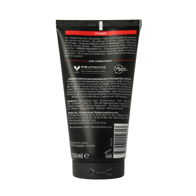 Taft Power gel tube 150 Millilitres