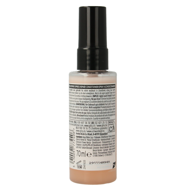 Gliss Kur Anti-Knot-Spray Total Repair 19 Mini 70 Milliliter