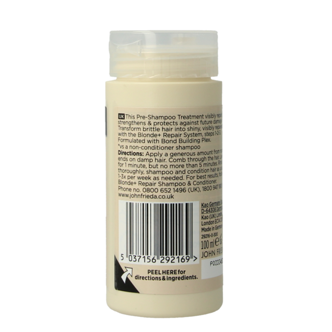 John Frieda Blonde+ Repair Bond Pre-Shampoo 100ml