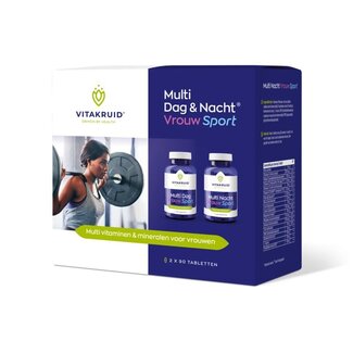 Vitakruid Multi Day & Night Women Sport 100% Vegan 2 x 90 180 Tablets