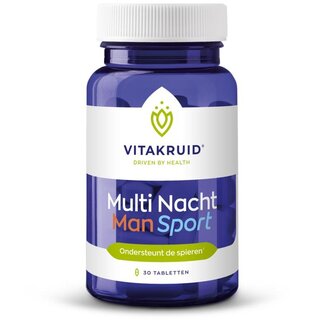 Vitakruid Multi Nuit Homme Sport 100 % Végétalien 30 comprimés
