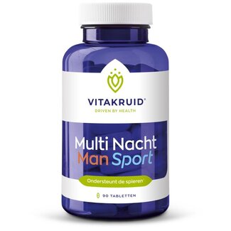 Vitakruid Multi Nacht Man Sport 100 % végétalien 90 comprimés