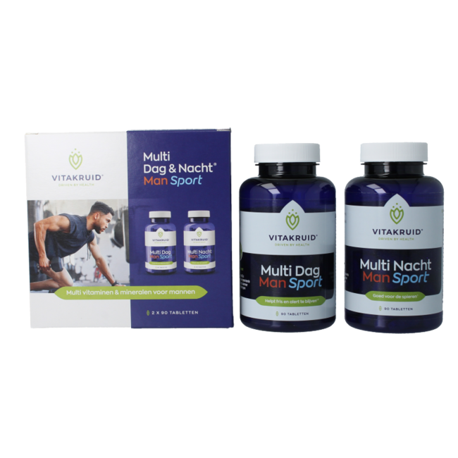 Multi Jour & Nuit Homme Sport 100 % Végétalien 2 x 90 180 comprimés