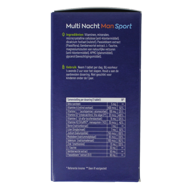 Multi Jour & Nuit Homme Sport 100 % Végétalien 2 x 90 180 comprimés