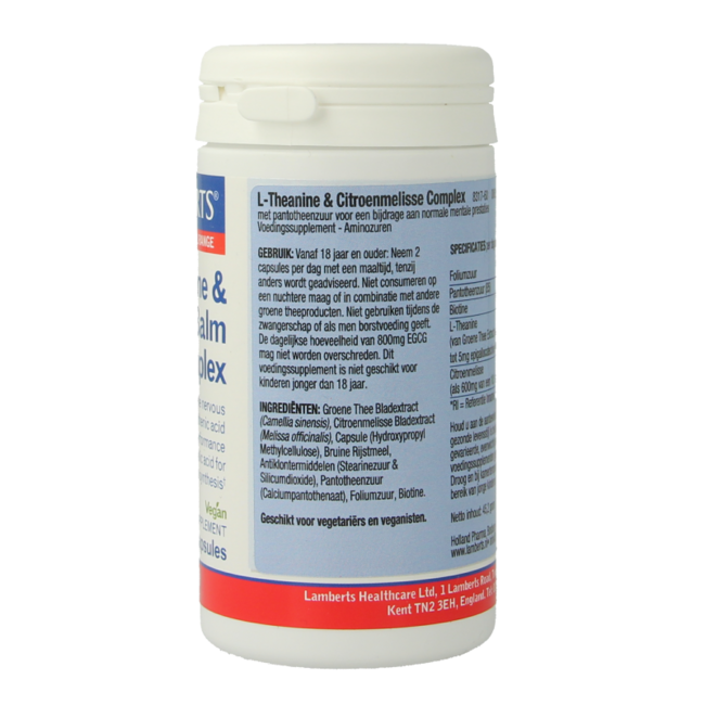 Lamberts L-Theanine & Lemon Balm Complex 60 Capsules