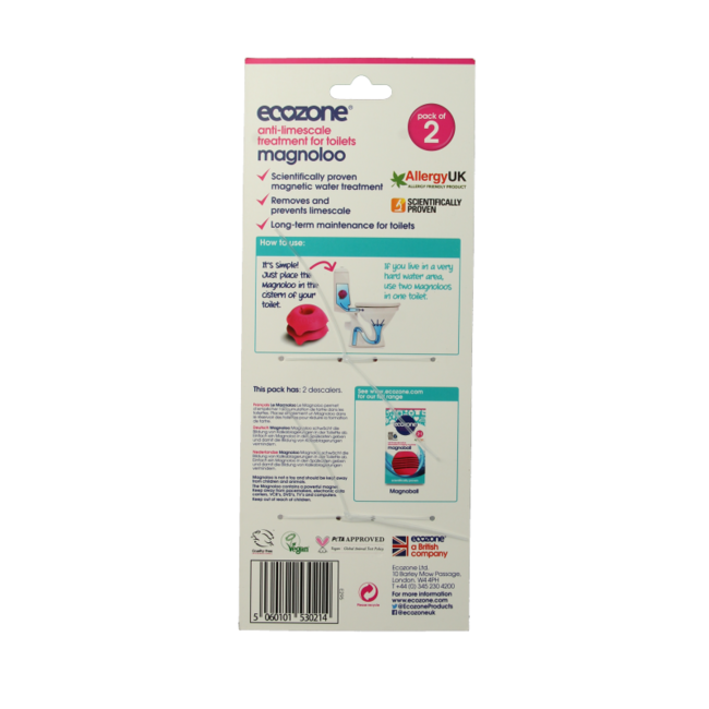 EcoZone Anticalcare per WC Magnoloo, 2 Pezzi