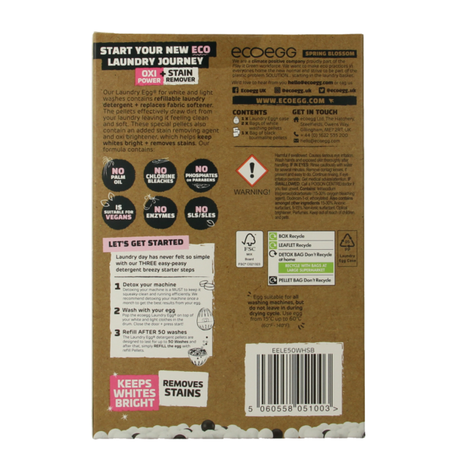 Huevo de Lavado Eco Egg Aroma Flor de Primavera 1 Unidad