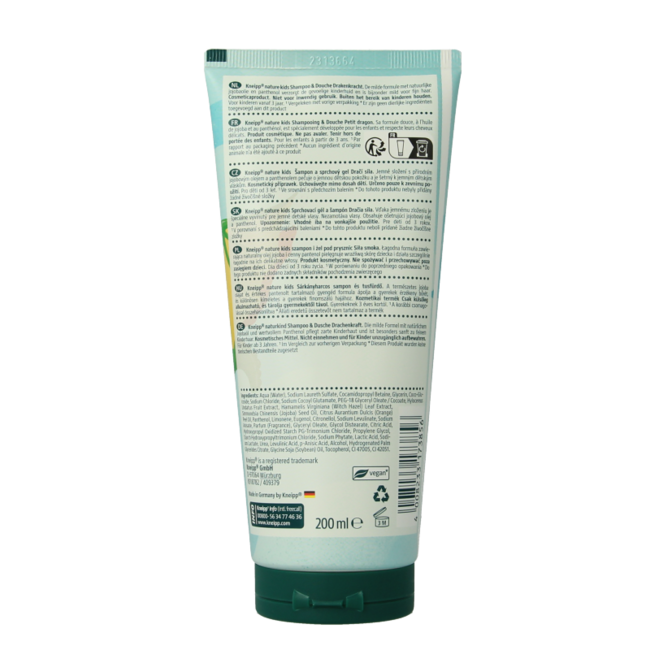 Kneipp Kids Champú y Gel de Ducha Fuerza de Dragón 200 ml