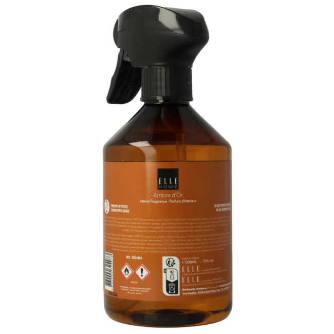 Elle Home Spray per interni Ambre d'or 500 Millilitri