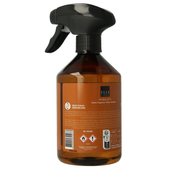 Elle Home Ambre d'or spray do wnętrz 500 mililitrów