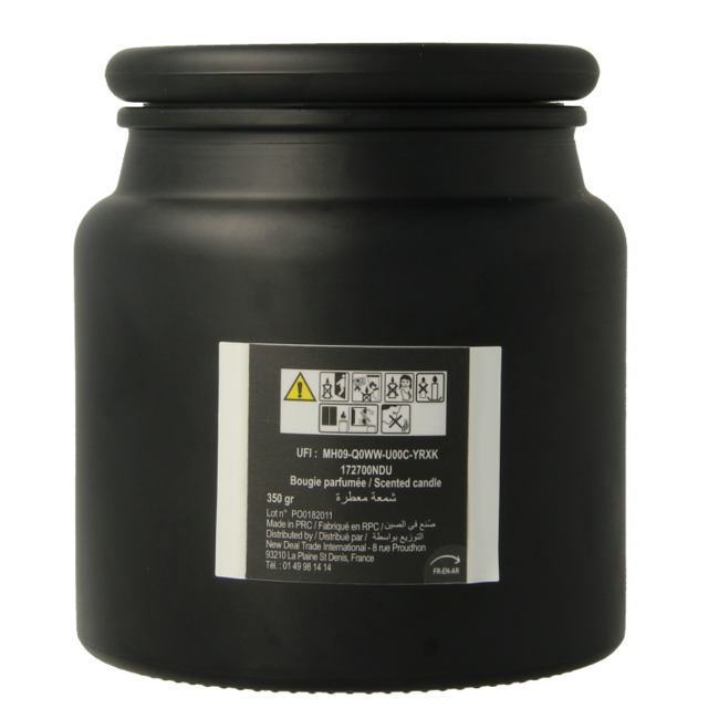 Bougie parfumée en pot Elle Home Bois et Tonka 350 g