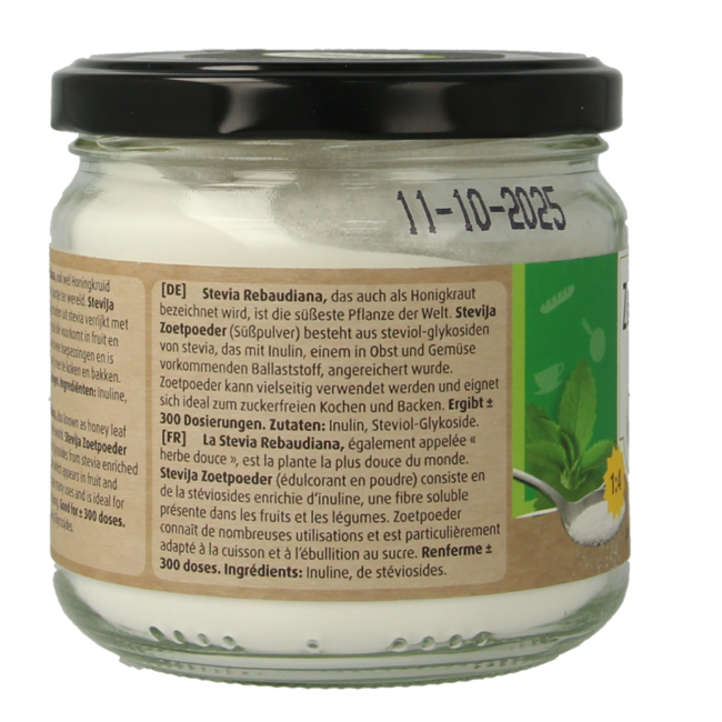 SteviJa Dolcificante in Polvere - Vasetto di Stevia 180 Grammi