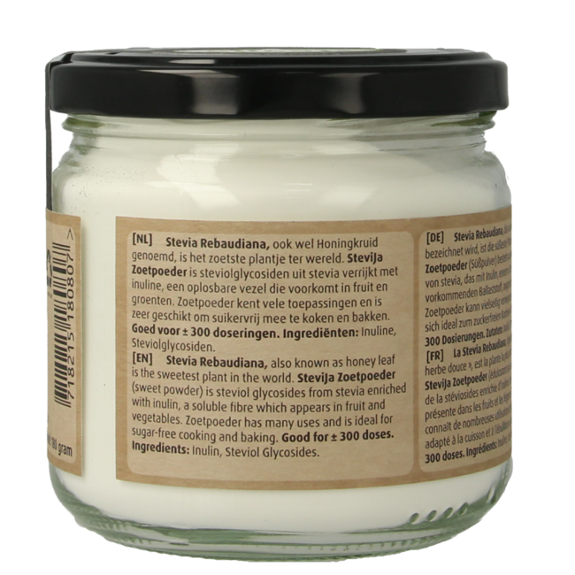 SteviJa Dolcificante in Polvere - Vasetto di Stevia 180 Grammi