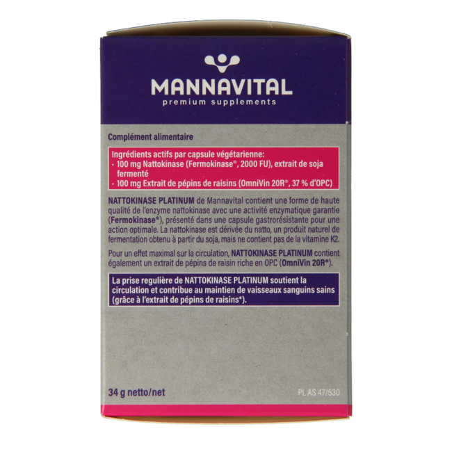 Nattokinase platinum 90 cápsulas vegetales