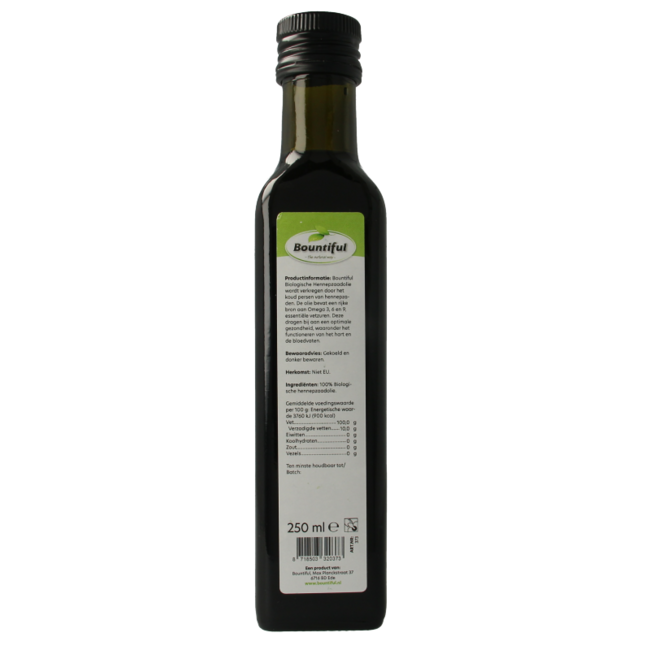 Aceite de semillas de cáñamo omega 3-6-9 bio 250 mililitros