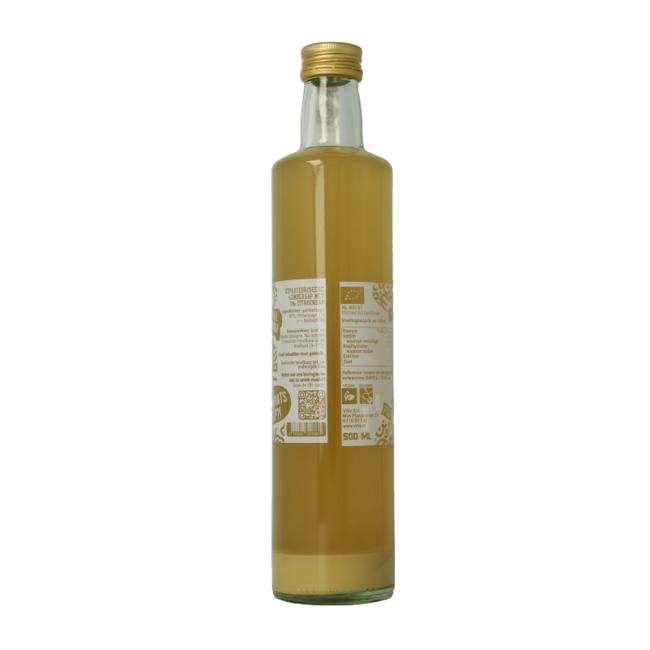 Succo di Zenzero Puro Biologico e Senza Zuccheri De Gemberbende 500 Millilitri