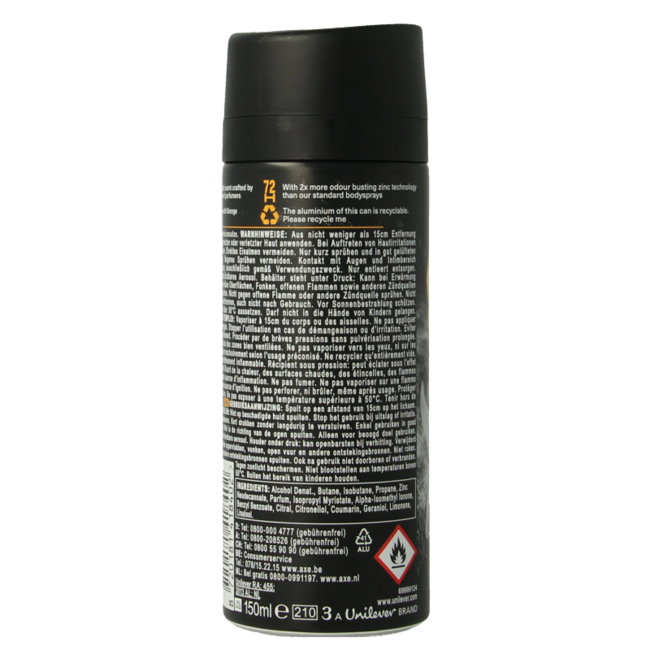 AXE Desodorante bodyspray black vanilla 150 mililitros
