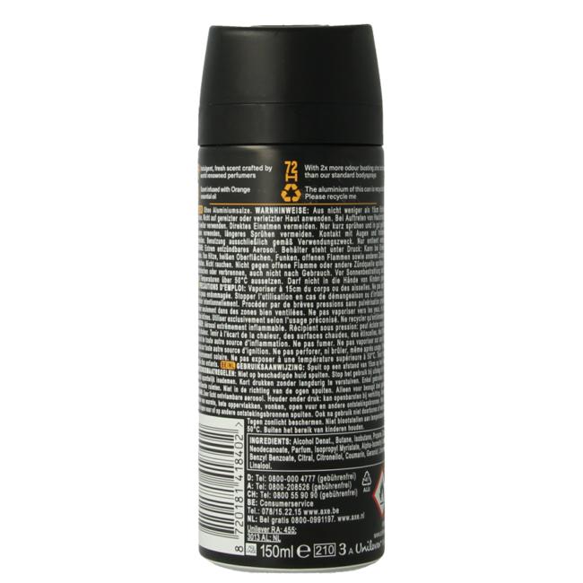AXE Deodorante spray corpo Black Vanilla 150 Millilitri